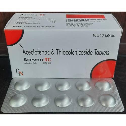 Aceclofenac + Thiocolchicoside Tablet bulk supplier for pharma manufacturers