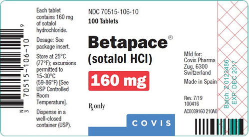 Sotalol tablet manufacturers & suppliers